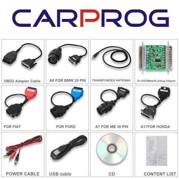 Carprog Full Perfect Online Version Firmware V8.21 Software V10.93 with All 21 Adapters Including Fu