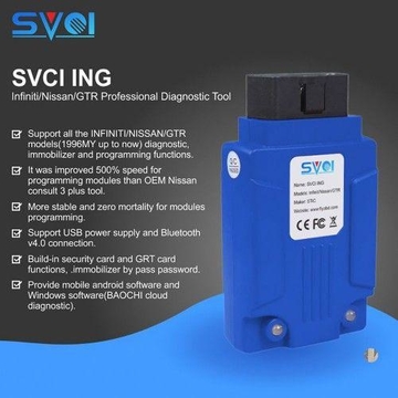 V1.6 SVCI ING Infiniti/Nissan/GTR Professional Diagnostic Tool Support Programming Update Version of Nissan Consult-3 Plus