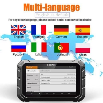 GODIAG GD801 Key Programmer Multi-language Support Mileage Correction ABS EPB TPMS EEPROM etc