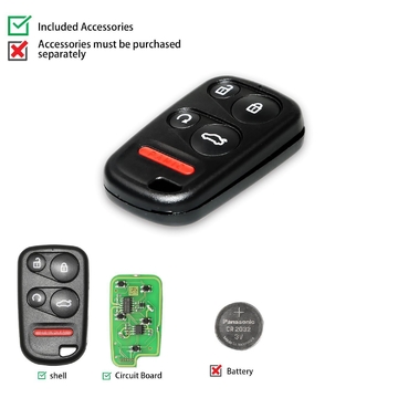 XHORSE XKHO03EN Universal Remote Key Fob for VVDI Key Tool With Remote Start &amp; Trunk Button 5pcs/lot