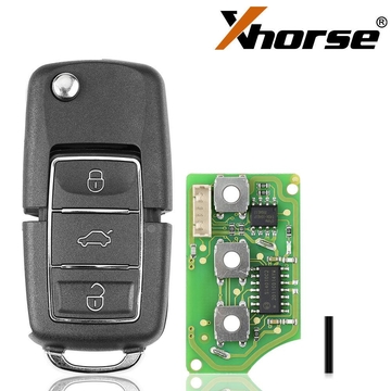 Xhorse XKB506EN Wire Remote Key VW B5 Flip 3 Buttons Extreme Black English Version 10pcs/lot
