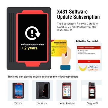 2 Years Update Service for Launch V/ V+/ X431 Pro Mini/ ProS Mini/ DIAGUN IV/ 5C