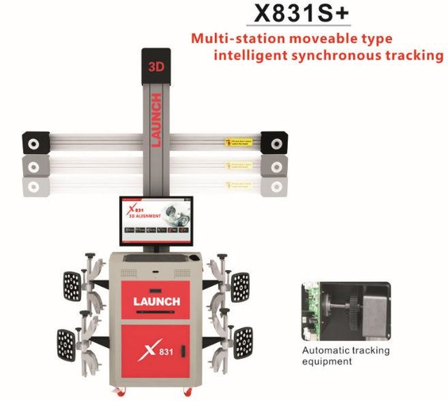 Original LAUNCH X831S+ X831Plus 3D 4-Post Car Alignment Lifts Platform Supports multi-language UNICODE