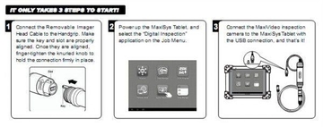 MaxiVideo MV108 8.5mm Digital Inspection Camera for MaxiSys Tablet Kit