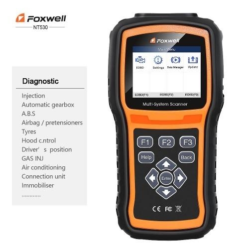 Foxwell NT530 BMW Full System Scanner with SRS, ABS, EPB, Oil Reset, DPF, SAS and Battery Registration Support BMW 2018/2019 &amp; F Chassis