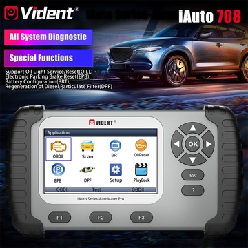 VIDENT iAuto708 Full System Scan Tool OBDII Scanner OBDII Diagnostic Tool for All Makes