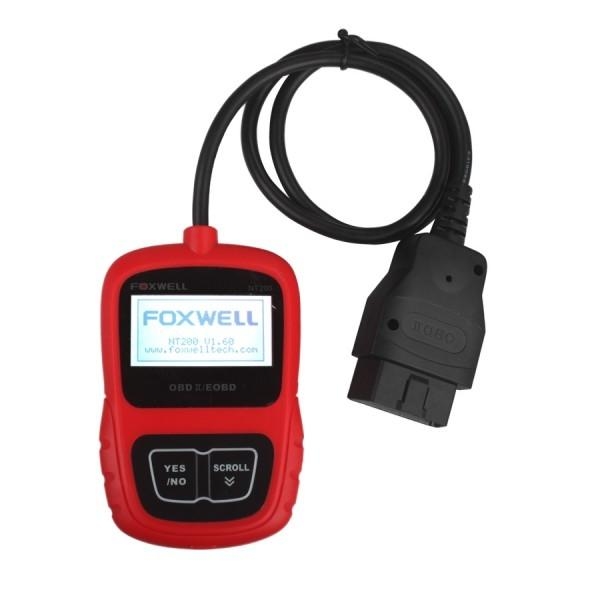 Foxwell CAN OBDII/EOBD Code Reader NT200 Support Multi-Languages and Update Free Lifetime