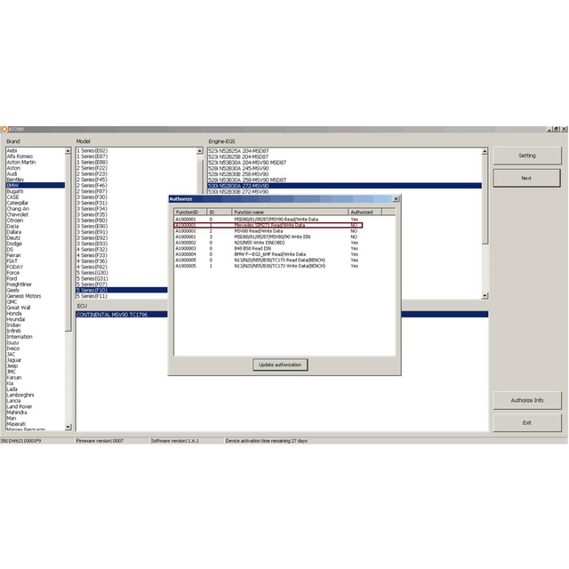 AT-200 Update for Mercedes SIM271 Read/Write Data