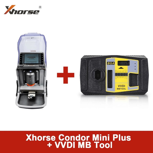 Xhorse Condor MINI Plus Cutting Machine with VVDI MB Tool Key Programmer Get 1 Year Unlimited Token Service Ship from UK/EU