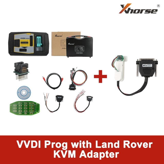 Original V4.9.9 Xhorse VVDI PROG Programmer with Land Rover KVM Adapter without Soldering