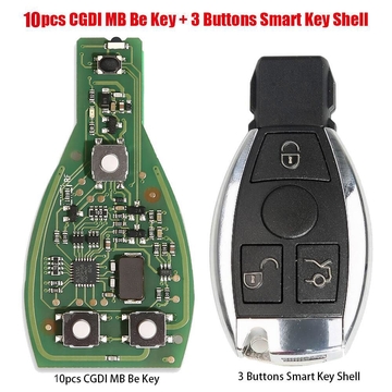 10pcs Original CGDI MB Be Key V1.3 with Smart Key Shell 3 Button for Mercedes Benz Free Shipping by DHL