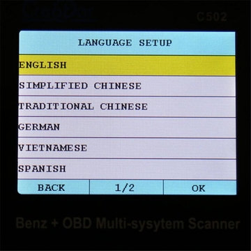 Creator C502 BENZ &amp;amp; OBDII/EOBD Multi-system Scanner