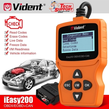 VIDENT iEasy200 OBDII/EOBD+CAN Code Reader for Vehicle Checking Engine Light Car Diagnostic Scan Tool