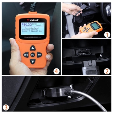 VIDENT iEasy200 OBDII/EOBD+CAN Code Reader for Vehicle Checking Engine Light Car Diagnostic Scan Tool