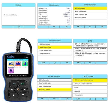 Creator C310+ Code Scanner for BMW/Mini Multi System Scan Tool V11.7 Update Online