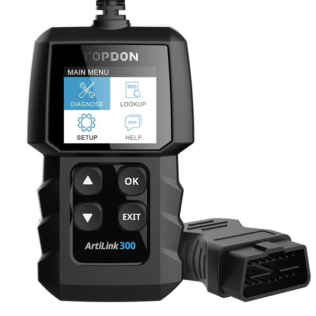 TOPDON AL300 Full OBD2 Scanner Car OBDII Diagnostic Tool Auto Code Reader Fault Code Read Engine Check Smog Test Turn Off IML