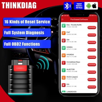THINKCAR Thinkdiag Full System OBD2 Diagnostic Tool with All Brands License Free Update for One Year Powerful than Launch Easydiag