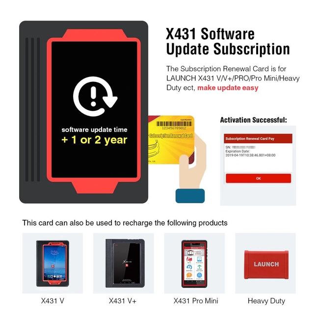 One Year Online Software Update Service for Launch X431 Heavy Duty and X431 HD III Module