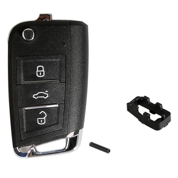 Xhorse XKMQB1EN Wire Remote Key VW MQB Flip 3 Buttons English Version 10pcs/lot