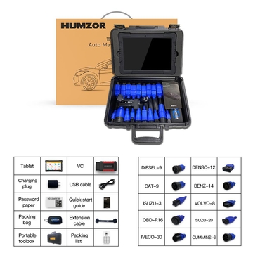 Humzor NexzDAS ND606 Plus Gasoline and Diesel Integrated  Auto Diagnosis Tool OBD2 Scanner For Both Cars And Heavy Duty Trucks