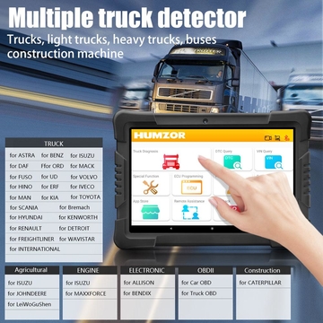 Humzor NexzDAS ND506 Plus Full Version 10 Inch Tablet Diesel Commercial Vehicles Diagnostic Tool with 10 Converters