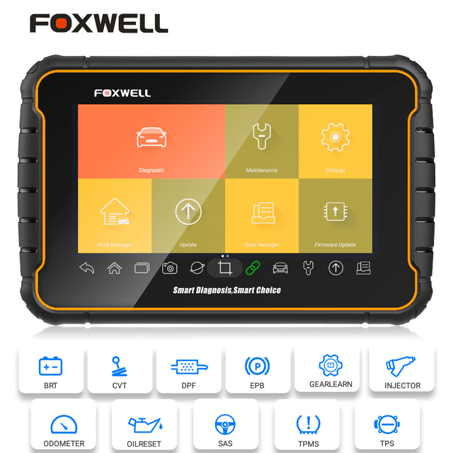 Foxwell GT60 Android Tablet Full System Scanner Support 19+ Special Functions Oil/EPB/Reset/DPF/BMS/Injector/Coding Update Version of GT80