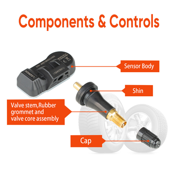 4pcs LAUNCH LTR-01 RF Sensor 315MHz &amp;amp; 433MHz TPMS Sensor Tool Metal &amp;amp; Rubber Free Shipping