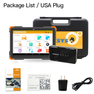 HUMZOR NEXZSYS NS366S Tablet Full System Diagnosic Tool with 13 Special Functions Free Update Online