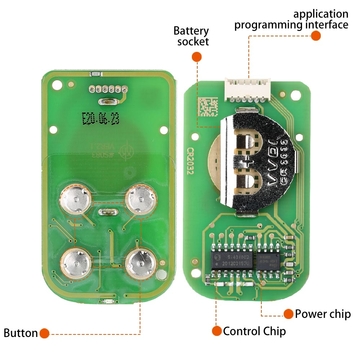 XHORSE XKXH02EN Universal Remote Key 4 Buttons Golden Style English Version for VVDI Key Tool 10pcs/lot