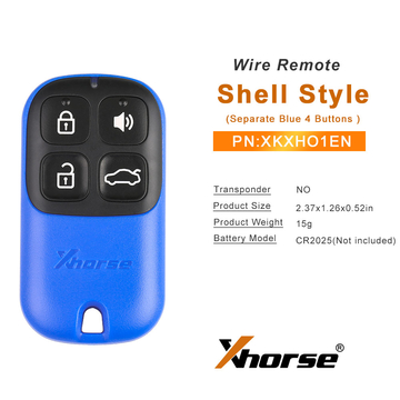 XHORSE XKXH01EN Universal Remote Key 4 Buttons for VVDI Key Tool English Version 10pcs/lot