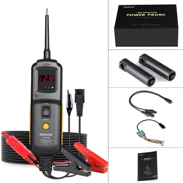 GODIAG GT102 PIRT Power Probe + Car Power Line Fault Finding + Fuel Injector Cleaning and Testing + Relay Testing Car Diagnostic Tool